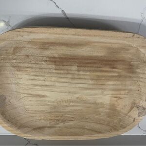 Hand Carved Natural Wood Serving Tray